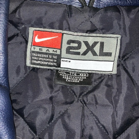 Vintage Toronto Maple Leafs NHL Nike 2000’s Wool & Leather Jacket Size XXL TML - Picture 4 of 11